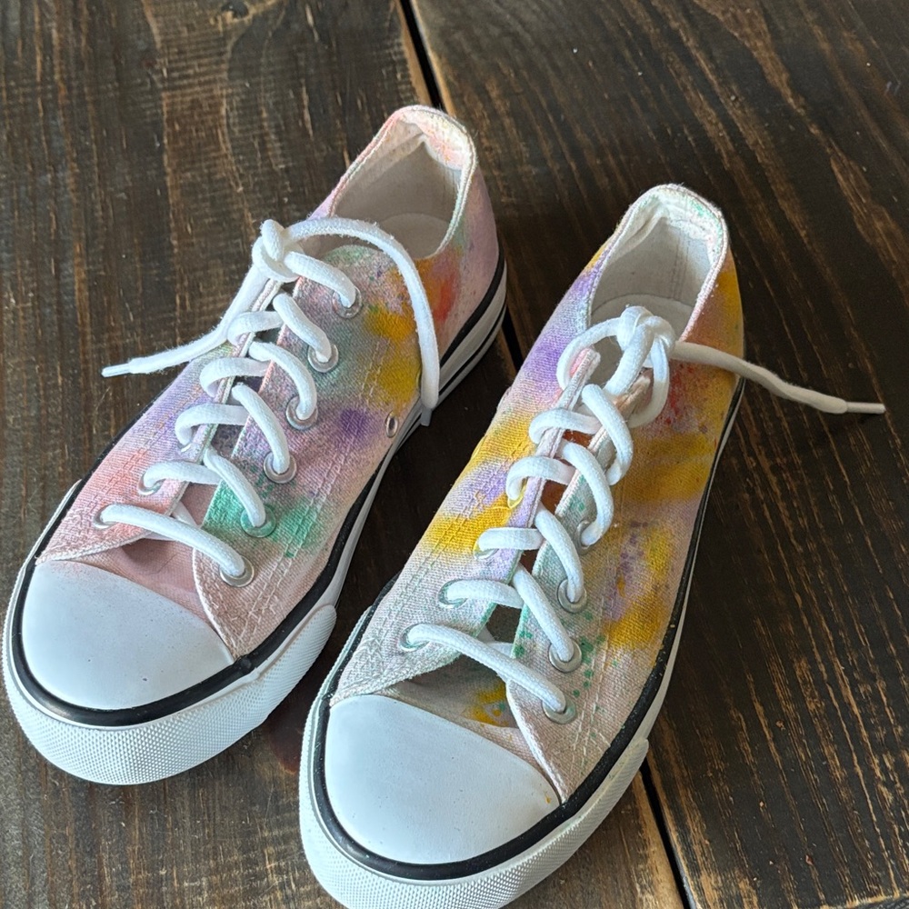 Colorful Tie-Dye Canvas Sneakers